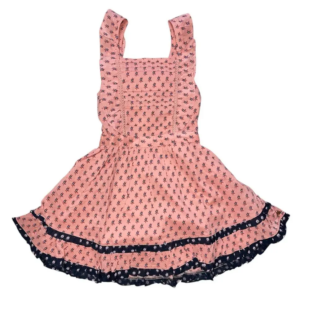 Scotch & Soda All over Print Pinafore Girl's Sundress size 8 NEW